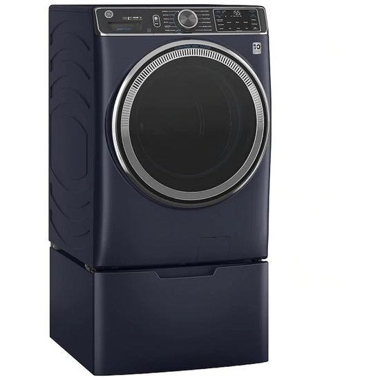 GE 28 Inch Front Load Washer with 5.0 cu. ft. Capacity, Sapphire Blue - GFW850SPNRS