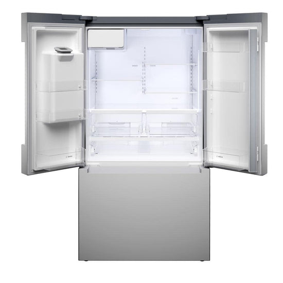 Bosch 36 Inch French Door Refrigerator with External Water and Ice, Stainless Steel - B36FD10ENS