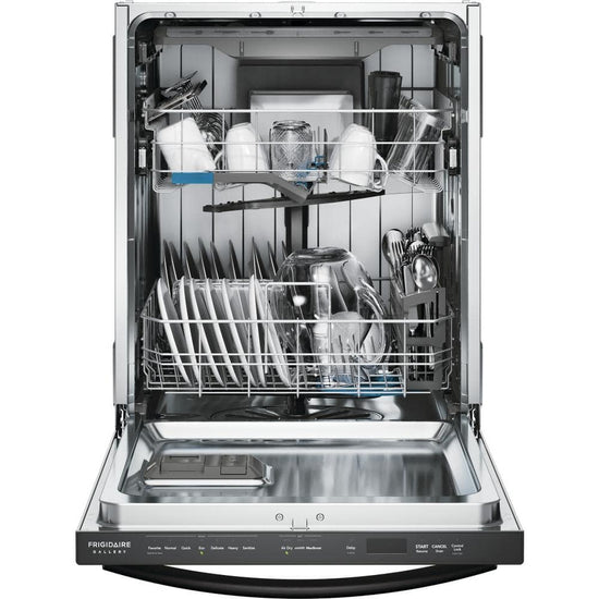 Frigidaire 24 Inch Top Control Built-In Tall Tub Dishwasher, Black Stainless Steel - GDSH4715AD