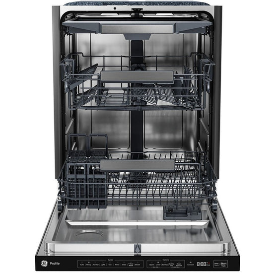 GE Profile 24 Inch Top Control Dishwasher with Auto Open Dry, Stainless Steel - PBT700SSVFS