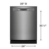 Frigidaire 24 Inch Fully Integrated Dishwasher with 14 Place Settings, Black Stainless Steel - GDPP4517AD