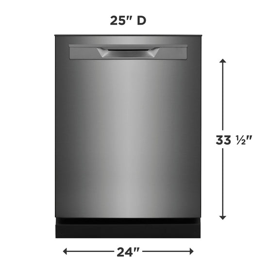 Frigidaire 24 Inch Fully Integrated Dishwasher with 14 Place Settings, Black Stainless Steel - GDPP4517AD