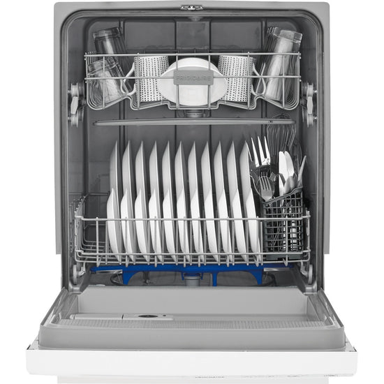 Frigidaire 24 Inch Built-In Front Control Dishwasher, White - FFCD2413UW