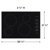 Frigidaire 30 in. Electric Cooktop in Black with 4 Burner Elements - FFEC3025UB