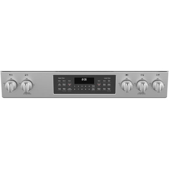 GE 30 Inch Slide-In Front Control Gas Double Oven Range, Stainless Steel - JCGSS86SPSS