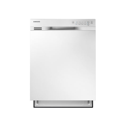 Samsung 24 Inch Front Control Dishwasher with Stainless Steel Interior, White - DW80J3020UW