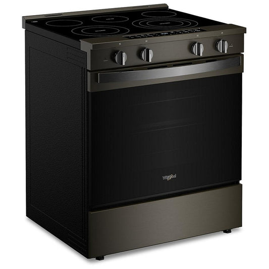 Whirlpool 30 Inch Smart Slide-In Electric Range with 5.3 cu. ft. Capacity, Black Stainless Steel - YWSES7530RV