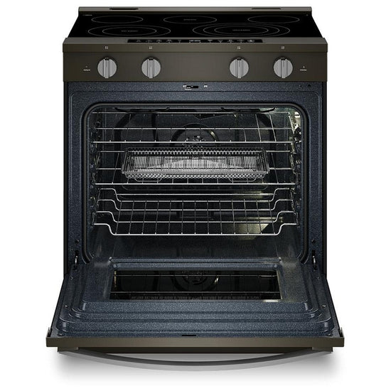 Whirlpool 30 Inch Smart Slide-In Electric Range with 5.3 cu. ft. Capacity, Black Stainless Steel - YWSES7530RV