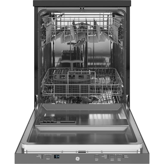 GE 24 Inch Top Control Portable Dishwasher with Stainless Steel Interior - GPT225SSLSS
