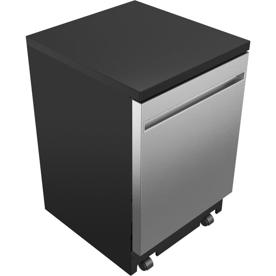 GE 24 Inch Top Control Portable Dishwasher with Stainless Steel Interior - GPT225SSLSS