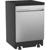 GE 24 Inch Top Control Portable Dishwasher with Stainless Steel Interior - GPT225SSLSS
