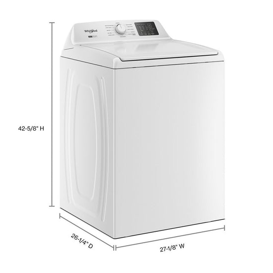 Whirlpool 4.3 cu. ft. Top Load Washer in White with 2-in-1 Removable Agitator - WTW4107SW