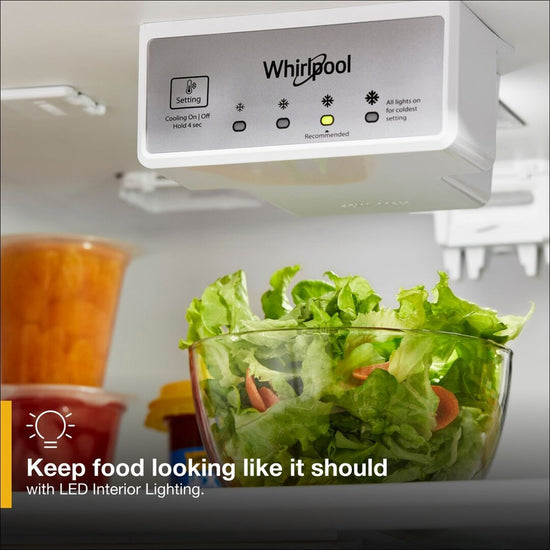 Whirlpool 28 Inch Top-Freezer Refrigerator with 16.3 Cu. Ft. Capacity, White - WRTX5028PW