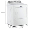 Maytag 7.0 cu. ft. Electric Dryer with Steam Refresh, White - YMED5605RW