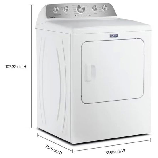 Maytag 7.0 cu. ft. Electric Dryer with Steam Refresh, White - YMED5605RW