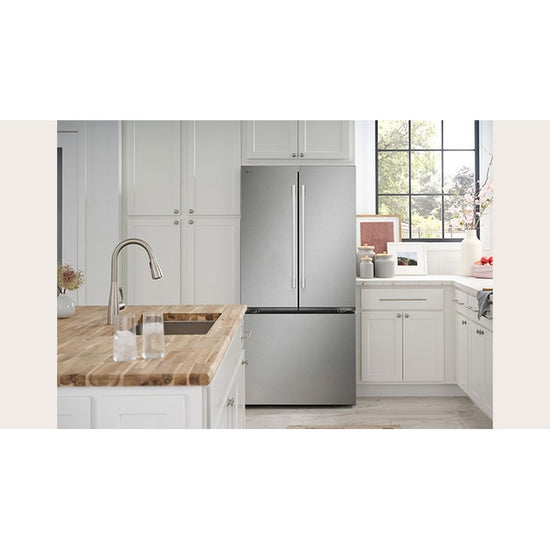 LG 33 Inch Counter-Depth French Door Refrigerator with 21 Cu. Ft. Capacity, Stainless Steel - LF21G6201S