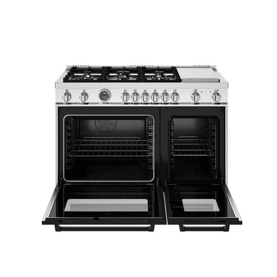 Bertazzoni 48 Inch Freestanding Dual Fuel Range with 7 cu. ft. Capacity - MAS486BTFEPXT