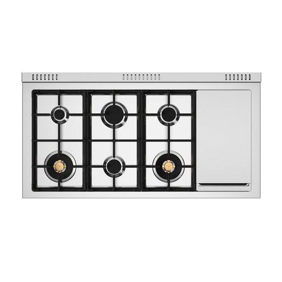 Bertazzoni 48 Inch Freestanding Dual Fuel Range with 7 cu. ft. Capacity - MAS486BTFEPXT