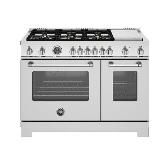 Bertazzoni 48 Inch Freestanding Dual Fuel Range with 7 cu. ft. Capacity - MAS486BTFEPXT
