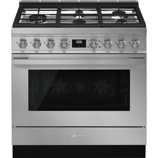 Smeg 36 Inch Portofino Full Gas Range, Stainless Steel - CPF36UGGX (Ships in 7-10 days)