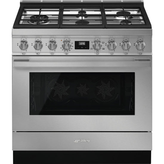 Smeg 36 Inch Portofino Full Gas Range, Stainless Steel - CPF36UGGX (Ships in 7-10 days)
