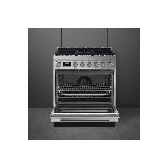 Smeg 30 Inch Dual Fuel Range, Stainless Steel - CPF30UGMWH (Ships in 7-10 days)