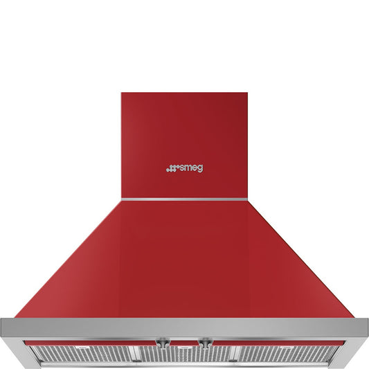 Smeg 30 Inch Decorative Wall Hood, Red - KPF30URD