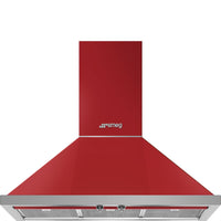 Smeg 36 Inch Decorative Wall Hood, Red - KPF36URD