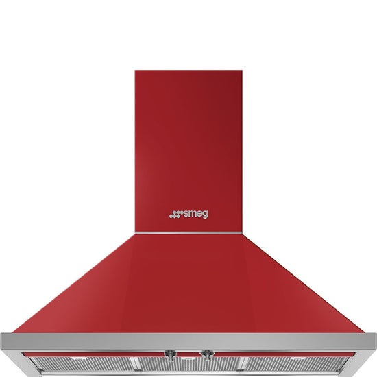 Smeg 36 Inch Decorative Wall Hood, Red - KPF36URD
