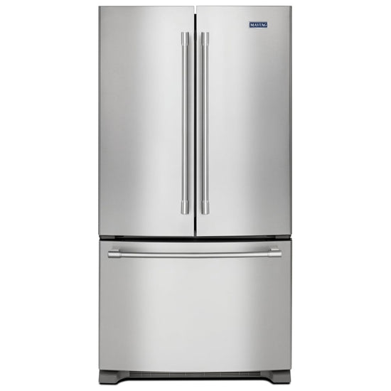 Maytag 33 Inch French Door Refrigerator with 22.1 Cu. Ft. Capacity, Stainless Steel - MRFF5033PZ