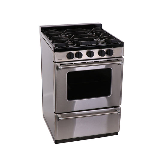 Premier 24 Inch Stainless Steel Gas Range - P24S3102PS