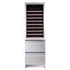 Avanti 108 Bottle ELITE Series Wine Cooler with 2 Drawer Beverage Center, Stainless Steel - WCDD108E3S