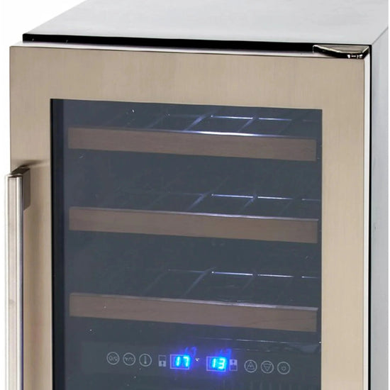 Avanti 15 Inch Dual Zone 28-Bottle Wine Chiller, Stainless Steel - WCF282E3SD