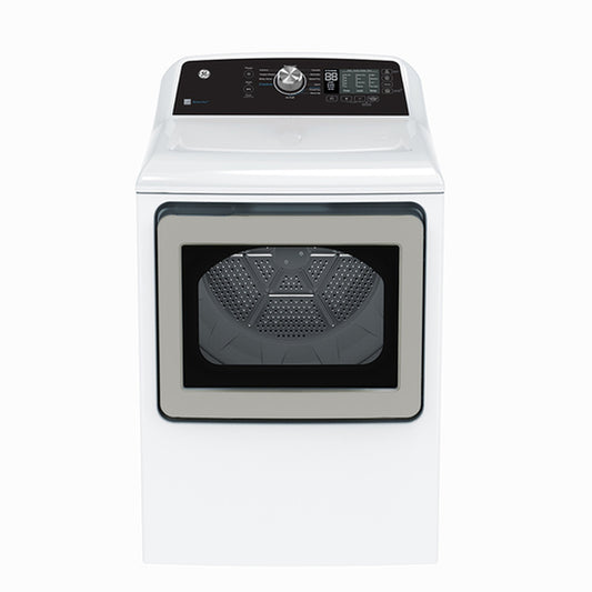 GE 27 Inch Vented Electric Dryer with 7.4 cu. ft. Capacity, White - GTD68EBMRWS