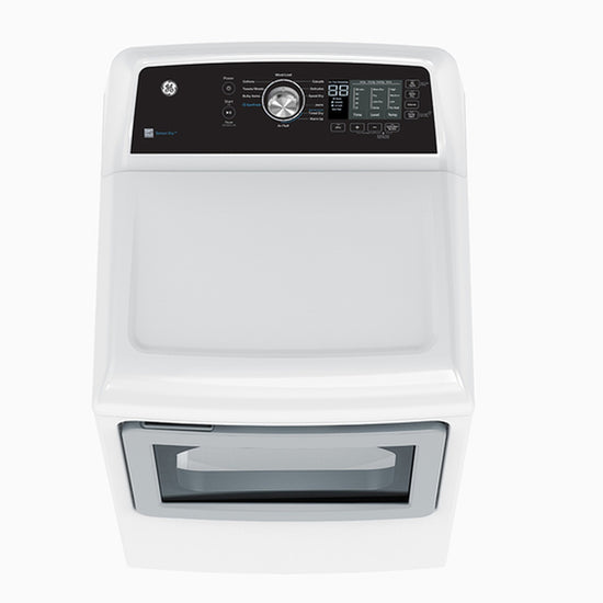 GE 27 Inch Vented Electric Dryer with 7.4 cu. ft. Capacity, White - GTD68EBMRWS