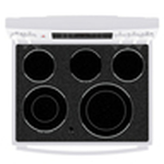 GE 30 Inch Freestanding Electric Range with True Convection and No-Preheat Air Fry, White - JCB840DVWW