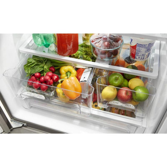 Whirlpool 30 Inch French Door Refrigerator with 19.7 Cu. Ft. Capacity, Black Stainless - WRF560SFHV