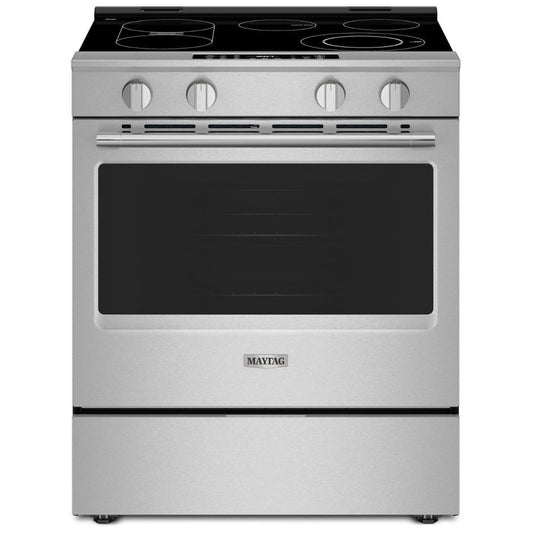 Maytag 30 Inch Slide-In Electric Range with 5.3 cu. ft. Capacity, Stainless Steel - YMSES7030SZ