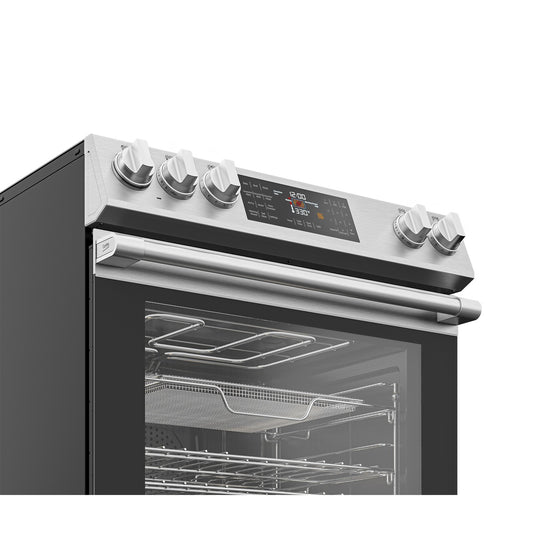 Beko 30 Inch Slide-In Electric Range, Stainless Steel - SLER30524SS