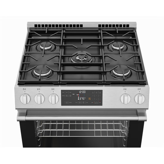 Beko 30 Inch Slide-In Gas Range with 5 Gas Burners, Stainless Steel - SLGR30523SS
