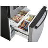 GE 33 Inch Counter-Depth French Door Refrigerator with 17.5 cu. ft. Capacity, Stainless Steel - PYE18HYRCFS