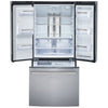 GE 33 Inch Counter-Depth French Door Refrigerator with 17.5 cu. ft. Capacity, Stainless Steel - PYE18HYRCFS
