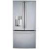 GE 33 Inch Counter-Depth French Door Refrigerator with 17.5 cu. ft. Capacity, Stainless Steel - PYE18HYRCFS