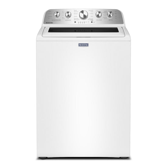 Maytag 5.4 Cu. Ft. Top Load Agitator Washer with Extra Power and Pet Pro Option, White - MTW5605RW