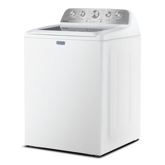 Maytag 5.4 Cu. Ft. Top Load Agitator Washer with Extra Power and Pet Pro Option, White - MTW5605RW