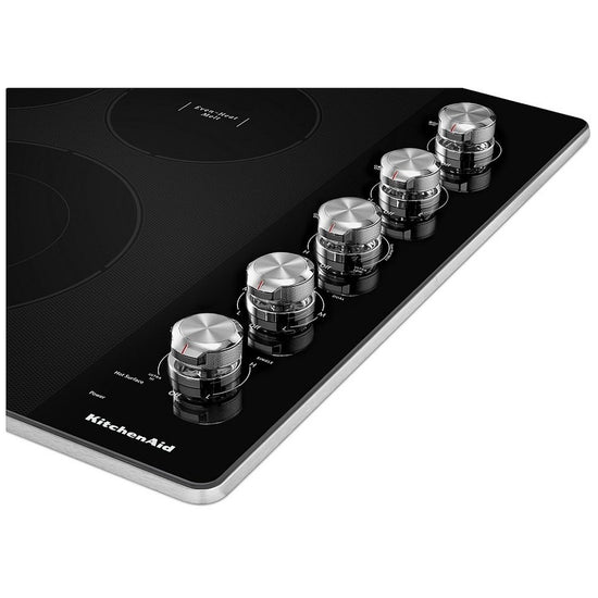 KitchenAid 30 Inch Electric Cooktop with 5 Elements - KCES550HSS