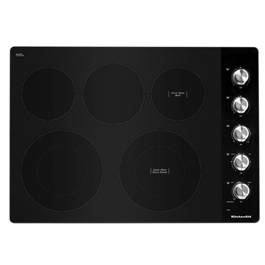KitchenAid 30 Inch Electric Cooktop with 5 Elements - KCES550HSS