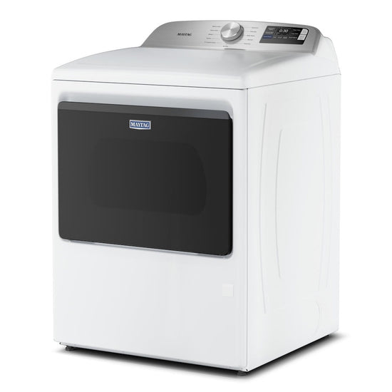 Maytag 7.4 Cu. Ft. Top Load Electric Dryer with Advanced Moisture Sensing, White - YMED6205RW