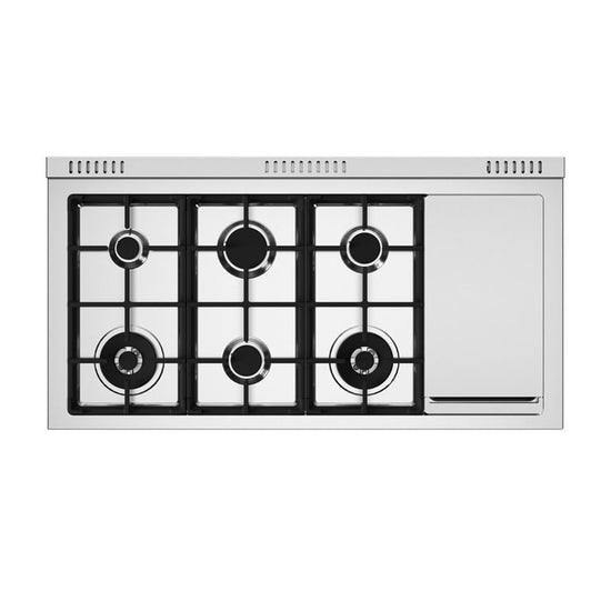 Bertazzoni 48 Inch All Gas Range with 6 Burners and Griddle - MAS486GGASNEV