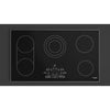 Fulgor Milano 36 Inch Radiant Cooktop with Brushed Aluminum Trim, Black Glass - F6RT36S2